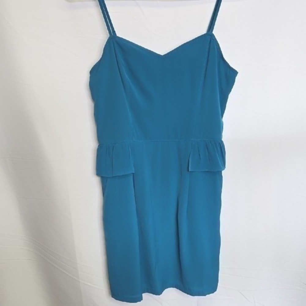 American Eagle Outfitters Peplum Mini Dress, Casual Minimalist, Blue, 4, New